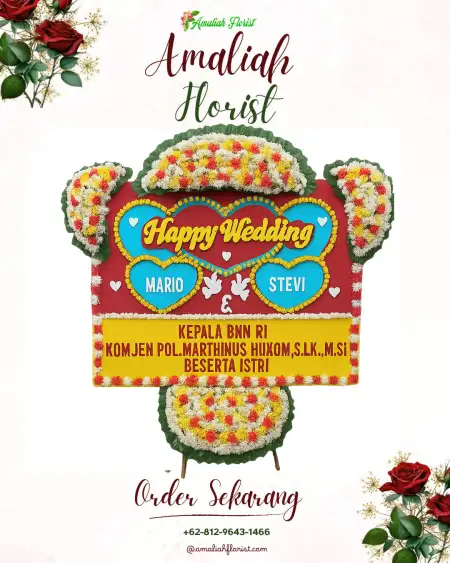 Papan Bunga Pernikahan Lumingser